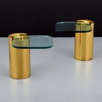 Pair of Karl Springer Cantilevered Occasional Tables - Sold for $2,750 on 04-23-2022 (Lot 24).jpg